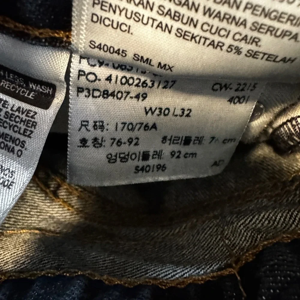 Levis 513 Straight Leg Jeans Men's 30X32 Dark‎ Wash Denim Western Cowboy Landman